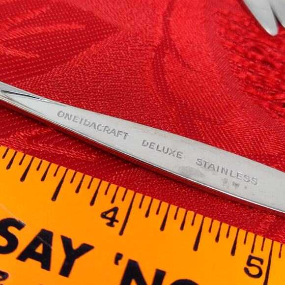 8X Tsp Oneida Oneidacraft Deluxe Stainless Wintersong Teaspoons - Picture 7 of 12